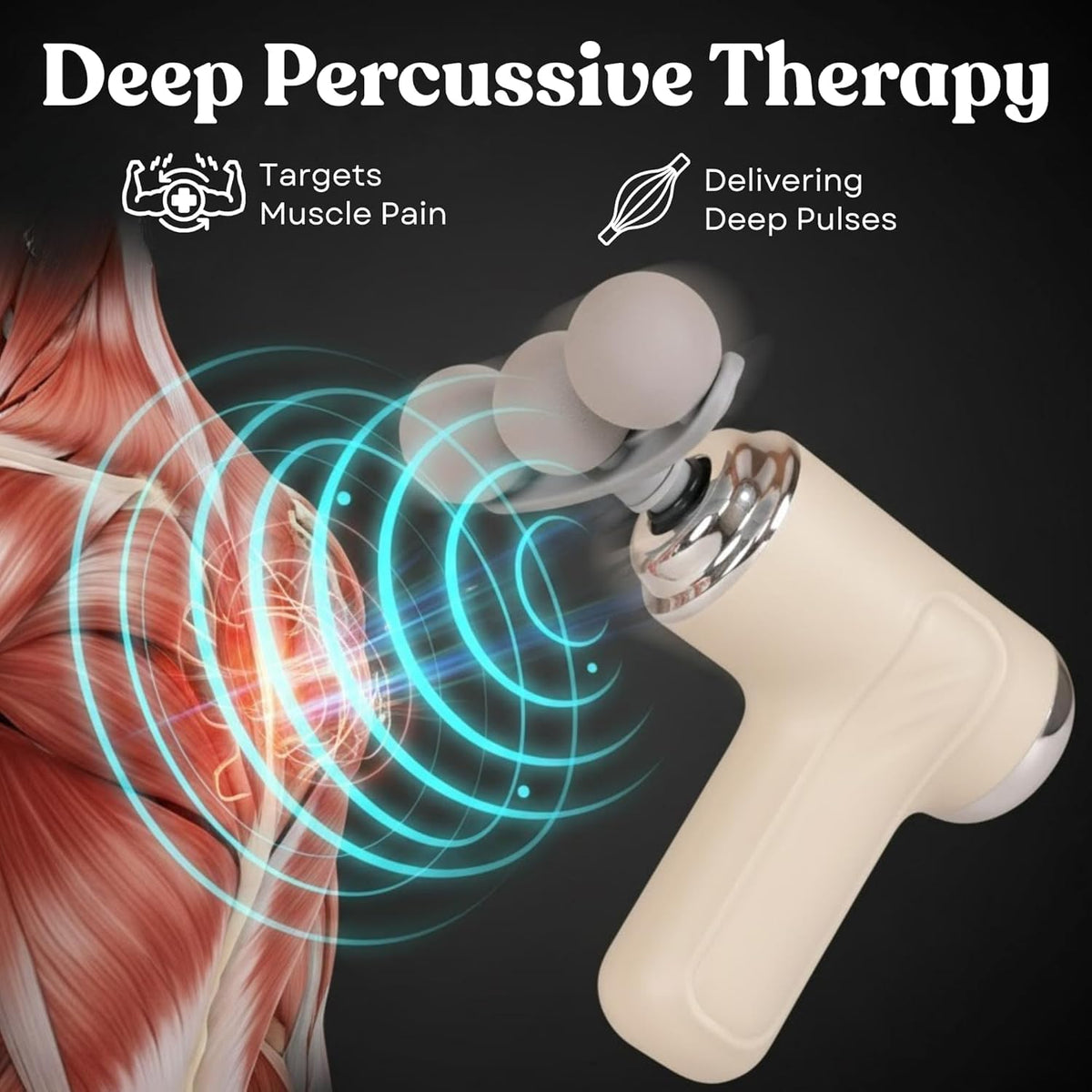 9-in-1 Massage Gun – 9 Massage Heads & 6 Speed Levels
