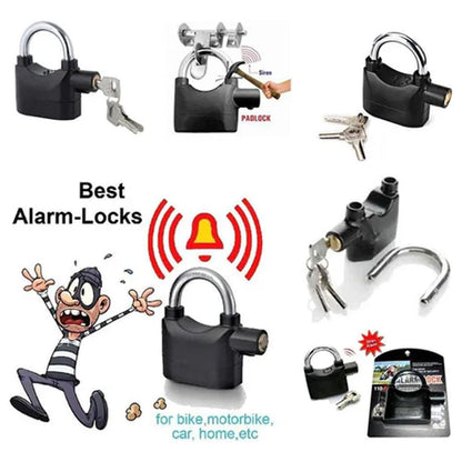 All-in-One Security Alarm Lock | Anti-Theft Siren Padlock with Motion Sensor for Outdoor & Indoor Use