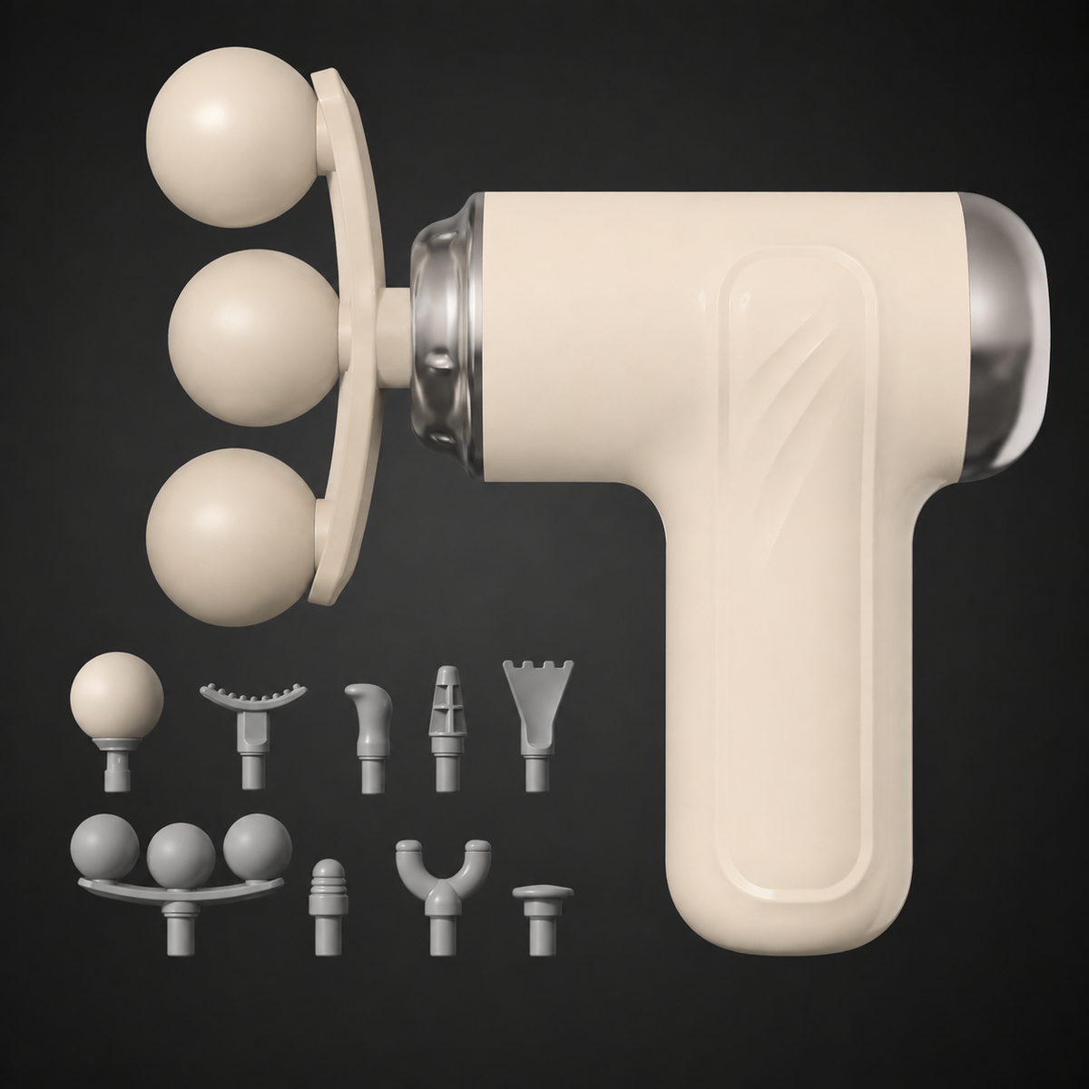 9-in-1 Massage Gun – 9 Massage Heads & 6 Speed Levels