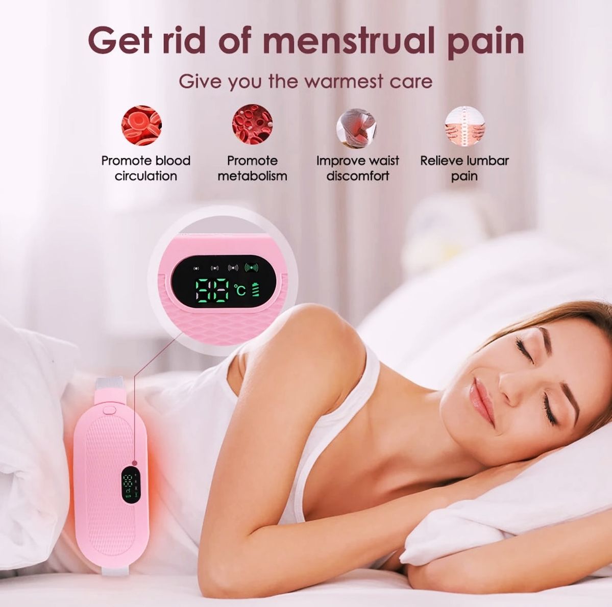 Period Pain Relief Belt | Heat & Massage